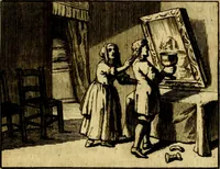 An illustration from Sinryke fabulen, : verklaart en toegepast tot alderley zeede-lessen, dienstig om waargenoomen te werden in het menschelijke en burgerlijke leeven (1685)
