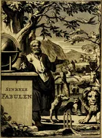 An illustration from Sinryke fabulen, : verklaart en toegepast tot alderley zeede-lessen, dienstig om waargenoomen te werden in het menschelijke en burgerlijke leeven (1685)