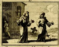 An illustration from Sinryke fabulen, : verklaart en toegepast tot alderley zeede-lessen, dienstig om waargenoomen te werden in het menschelijke en burgerlijke leeven (1685)