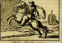 An illustration from Sinryke fabulen, : verklaart en toegepast tot alderley zeede-lessen, dienstig om waargenoomen te werden in het menschelijke en burgerlijke leeven (1685)