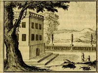 An illustration from Sinryke fabulen, : verklaart en toegepast tot alderley zeede-lessen, dienstig om waargenoomen te werden in het menschelijke en burgerlijke leeven (1685)