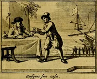 An illustration from Sinryke fabulen, : verklaart en toegepast tot alderley zeede-lessen, dienstig om waargenoomen te werden in het menschelijke en burgerlijke leeven (1685)