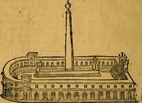 Picture 16 of 21 from Sito, et antichita della citta di Pozzuolo : e del suo amenissimo distretto. Con la descrittione di tutti i luoghi notabili ... e di Cuma, et di Baia, e di Miseno ... con le figure de gli edifici, e con gli epitafi che vi sono. (1591), leaf 117