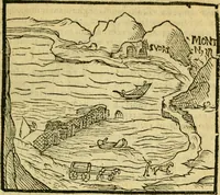 An illustration from Sito, et antichita della citta di Pozzuolo : e del suo amenissimo distretto. Con la descrittione di tutti i luoghi notabili ... e di Cuma, et di Baia, e di Miseno ... con le figure de gli edifici, e con gli epitafi che vi sono. (1591)