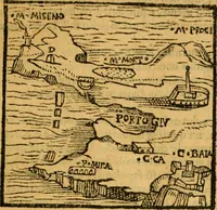 An illustration from Sito, et antichita della citta di Pozzuolo : e del suo amenissimo distretto. Con la descrittione di tutti i luoghi notabili ... e di Cuma, et di Baia, e di Miseno ... con le figure de gli edifici, e con gli epitafi che vi sono. (1591)