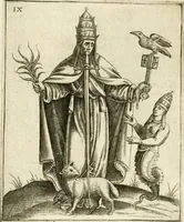 Picture 20 of 53 from Vaticinia, siue, Prophetiae Abbatis Ioachimi & Anselmi episcopi marsicani ... : qvibvs rota et oraculum turcicum maxime considerationis adiecta sunt : vnà cum praefatione et adnotationibus Paschalini Regiselmi = Vaticinii, ouero, Profetie dell'abbate Gioachino & di Anselmo vescovo di Marsico ... : a qvalli e aggionta una ruota et un' oracolo turchesco di grandissima cosideratione : insieme con la prefatione et annotationi di Pasqualino Regiselmo (1600), leaf 53