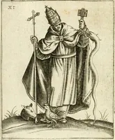 Picture 22 of 53 from Vaticinia, siue, Prophetiae Abbatis Ioachimi & Anselmi episcopi marsicani ... : qvibvs rota et oraculum turcicum maxime considerationis adiecta sunt : vnà cum praefatione et adnotationibus Paschalini Regiselmi = Vaticinii, ouero, Profetie dell'abbate Gioachino & di Anselmo vescovo di Marsico ... : a qvalli e aggionta una ruota et un' oracolo turchesco di grandissima cosideratione : insieme con la prefatione et annotationi di Pasqualino Regiselmo (1600), leaf 57