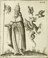 Picture 27 of 53 from Vaticinia, siue, Prophetiae Abbatis Ioachimi & Anselmi episcopi marsicani ... : qvibvs rota et oraculum turcicum maxime considerationis adiecta sunt : vnà cum praefatione et adnotationibus Paschalini Regiselmi = Vaticinii, ouero, Profetie dell'abbate Gioachino & di Anselmo vescovo di Marsico ... : a qvalli e aggionta una ruota et un' oracolo turchesco di grandissima cosideratione : insieme con la prefatione et annotationi di Pasqualino Regiselmo (1600), leaf 71