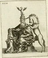 Picture 28 of 53 from Vaticinia, siue, Prophetiae Abbatis Ioachimi & Anselmi episcopi marsicani ... : qvibvs rota et oraculum turcicum maxime considerationis adiecta sunt : vnà cum praefatione et adnotationibus Paschalini Regiselmi = Vaticinii, ouero, Profetie dell'abbate Gioachino & di Anselmo vescovo di Marsico ... : a qvalli e aggionta una ruota et un' oracolo turchesco di grandissima cosideratione : insieme con la prefatione et annotationi di Pasqualino Regiselmo (1600), leaf 73