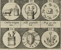 An illustration from Emblemata, sive Symbola : a Principibus, viris Eeclesiasticis, ac Militaribus, alijsque vsurpanda = Deuises, ou, Emblemes : pour Princes, gens d'Eglise, gens de guerre, & aultres (1624)
