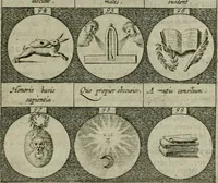 An illustration from Emblemata, sive Symbola : a Principibus, viris Eeclesiasticis, ac Militaribus, alijsque vsurpanda = Deuises, ou, Emblemes : pour Princes, gens d'Eglise, gens de guerre, & aultres (1624)