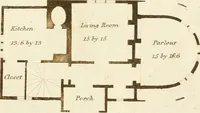 An illustration from Architectural sketches for cottages, rural dwellings, and villas, in the Grecian, Gothic, and fancy styles, with plans : suitable to persons of genteel life and moderate fortune : preceded by some observations on scenery and character proper for picturesque buildings (1815)