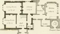 An illustration from Architectural sketches for cottages, rural dwellings, and villas, in the Grecian, Gothic, and fancy styles, with plans : suitable to persons of genteel life and moderate fortune : preceded by some observations on scenery and character proper for picturesque buildings (1815)