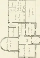 An illustration from Architectural sketches for cottages, rural dwellings, and villas, in the Grecian, Gothic, and fancy styles, with plans : suitable to persons of genteel life and moderate fortune : preceded by some observations on scenery and character proper for picturesque buildings (1815)