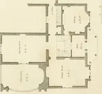 An illustration from Architectural sketches for cottages, rural dwellings, and villas, in the Grecian, Gothic, and fancy styles, with plans : suitable to persons of genteel life and moderate fortune : preceded by some observations on scenery and character proper for picturesque buildings (1815)