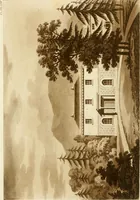 An illustration from Architectural sketches for cottages, rural dwellings, and villas, in the Grecian, Gothic, and fancy styles, with plans : suitable to persons of genteel life and moderate fortune : preceded by some observations on scenery and character proper for picturesque buildings (1815)