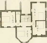 An illustration from Architectural sketches for cottages, rural dwellings, and villas, in the Grecian, Gothic, and fancy styles, with plans : suitable to persons of genteel life and moderate fortune : preceded by some observations on scenery and character proper for picturesque buildings (1815)