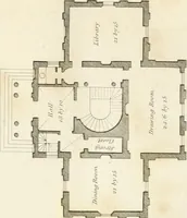 An illustration from Architectural sketches for cottages, rural dwellings, and villas, in the Grecian, Gothic, and fancy styles, with plans : suitable to persons of genteel life and moderate fortune : preceded by some observations on scenery and character proper for picturesque buildings (1815)