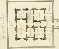 An illustration from Architectural sketches for cottages, rural dwellings, and villas, in the Grecian, Gothic, and fancy styles, with plans : suitable to persons of genteel life and moderate fortune : preceded by some observations on scenery and character proper for picturesque buildings (1815)