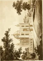 An illustration from Architectural sketches for cottages, rural dwellings, and villas, in the Grecian, Gothic, and fancy styles, with plans : suitable to persons of genteel life and moderate fortune : preceded by some observations on scenery and character proper for picturesque buildings (1815)