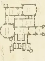 An illustration from Architectural sketches for cottages, rural dwellings, and villas, in the Grecian, Gothic, and fancy styles, with plans : suitable to persons of genteel life and moderate fortune : preceded by some observations on scenery and character proper for picturesque buildings (1815)