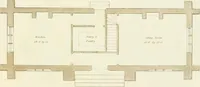 An illustration from Sketches in architecture : consisting of original designs for cottages and rural dwellings, suitable to persons of moderate fortune, and for convenient retirement : with plans and appropriate scenery to each : on twenty plates : with some general observations (1807)
