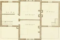 An illustration from Sketches in architecture : consisting of original designs for cottages and rural dwellings, suitable to persons of moderate fortune, and for convenient retirement : with plans and appropriate scenery to each : on twenty plates : with some general observations (1807)