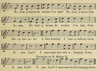 An illustration from Slave songs of the United States (1867)