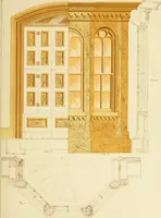 An illustration from Sloan's constructive architecture : a guide to the practical builder and mechanic. In which is contained a series of designs for domes, roofs and spires, with a number of plates showing the interior construction and finish of bays, window shutters, sliding doors, etc., designed expressly for the joiners use; choice examples of the five orders of architecture, selected fromthe most celebrated specimens of antiquity, with the figured dimensions of their height, projection and profile, and their division into parts,; to which is added a number of useful geometrical problems, examples of groins, centering for arches, diagrams of stair lines, with architraves, door mouldings, etc., the whole being accompanied by explanatory text and general essays, to which is appended a copious glossay (1859)