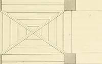 An illustration from Sloan's constructive architecture : a guide to the practical builder and mechanic. In which is contained a series of designs for domes, roofs and spires, with a number of plates showing the interior construction and finish of bays, window shutters, sliding doors, etc., designed expressly for the joiners use; choice examples of the five orders of architecture, selected fromthe most celebrated specimens of antiquity, with the figured dimensions of their height, projection and profile, and their division into parts,; to which is added a number of useful geometrical problems, examples of groins, centering for arches, diagrams of stair lines, with architraves, door mouldings, etc., the whole being accompanied by explanatory text and general essays, to which is appended a copious glossay (1859)