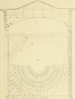 An illustration from Sloan's constructive architecture : a guide to the practical builder and mechanic. In which is contained a series of designs for domes, roofs and spires, with a number of plates showing the interior construction and finish of bays, window shutters, sliding doors, etc., designed expressly for the joiners use; choice examples of the five orders of architecture, selected fromthe most celebrated specimens of antiquity, with the figured dimensions of their height, projection and profile, and their division into parts,; to which is added a number of useful geometrical problems, examples of groins, centering for arches, diagrams of stair lines, with architraves, door mouldings, etc., the whole being accompanied by explanatory text and general essays, to which is appended a copious glossay (1859)