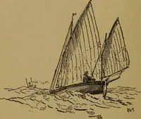 An illustration from Small-boat sailing; an explanation of the management of small yachts, half-decked and open sailing-boats of various rigs; sailing on sea and on river; cruising, etc (1902)