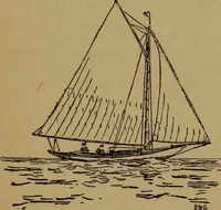 An illustration from Small-boat sailing; an explanation of the management of small yachts, half-decked and open sailing-boats of various rigs; sailing on sea and on river; cruising, etc (1902)