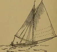 An illustration from Small-boat sailing; an explanation of the management of small yachts, half-decked and open sailing-boats of various rigs; sailing on sea and on river; cruising, etc (1902)