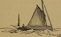 An illustration from Small-boat sailing; an explanation of the management of small yachts, half-decked and open sailing-boats of various rigs; sailing on sea and on river; cruising, etc (1902)