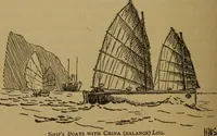 An illustration from Small-boat sailing; an explanation of the management of small yachts, half-decked and open sailing-boats of various rigs; sailing on sea and on river; cruising, etc (1902)