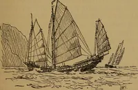 An illustration from Small-boat sailing; an explanation of the management of small yachts, half-decked and open sailing-boats of various rigs; sailing on sea and on river; cruising, etc (1902)
