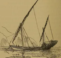 An illustration from Small-boat sailing; an explanation of the management of small yachts, half-decked and open sailing-boats of various rigs; sailing on sea and on river; cruising, etc (1902)