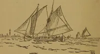 An illustration from Small-boat sailing; an explanation of the management of small yachts, half-decked and open sailing-boats of various rigs; sailing on sea and on river; cruising, etc (1902)