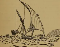 An illustration from Small-boat sailing; an explanation of the management of small yachts, half-decked and open sailing-boats of various rigs; sailing on sea and on river; cruising, etc (1902)