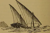 An illustration from Small-boat sailing; an explanation of the management of small yachts, half-decked and open sailing-boats of various rigs; sailing on sea and on river; cruising, etc (1902)
