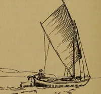 An illustration from Small-boat sailing; an explanation of the management of small yachts, half-decked and open sailing-boats of various rigs; sailing on sea and on river; cruising, etc (1902)