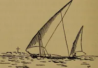 An illustration from Small-boat sailing; an explanation of the management of small yachts, half-decked and open sailing-boats of various rigs; sailing on sea and on river; cruising, etc (1902)