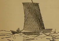 An illustration from Small-boat sailing; an explanation of the management of small yachts, half-decked and open sailing-boats of various rigs; sailing on sea and on river; cruising, etc (1902)