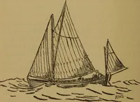 An illustration from Small-boat sailing; an explanation of the management of small yachts, half-decked and open sailing-boats of various rigs; sailing on sea and on river; cruising, etc (1902)