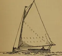 An illustration from Small-boat sailing; an explanation of the management of small yachts, half-decked and open sailing-boats of various rigs; sailing on sea and on river; cruising, etc (1902)