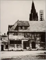 An illustration from Small French buildings; the architecture of town and country, comprising cottages, farmhouses, minor chateaux or manors with their farm groups, small town dwellings, and a few churches (1921)