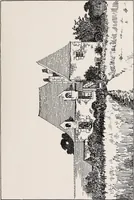 An illustration from Small French buildings; the architecture of town and country, comprising cottages, farmhouses, minor chateaux or manors with their farm groups, small town dwellings, and a few churches (1921)