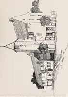 An illustration from Small French buildings; the architecture of town and country, comprising cottages, farmhouses, minor chateaux or manors with their farm groups, small town dwellings, and a few churches (1921)