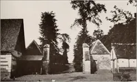 An illustration from Small French buildings; the architecture of town and country, comprising cottages, farmhouses, minor chateaux or manors with their farm groups, small town dwellings, and a few churches (1921)